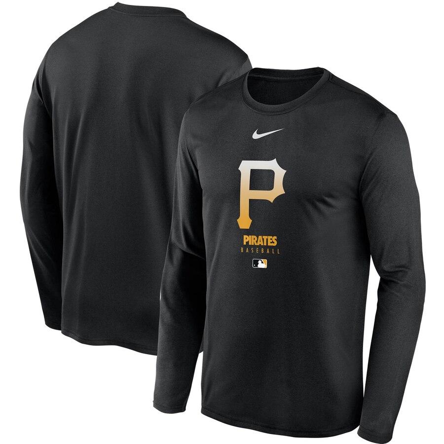 Men's Pittsburgh Pirates Nike Black Authentic Collection Legend Performance Long Sleeve T-Shirt