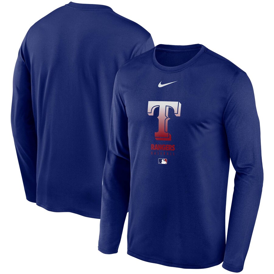 Men's Texas Rangers Nike Royal Authentic Collection Legend Performance Long Sleeve T-Shirt