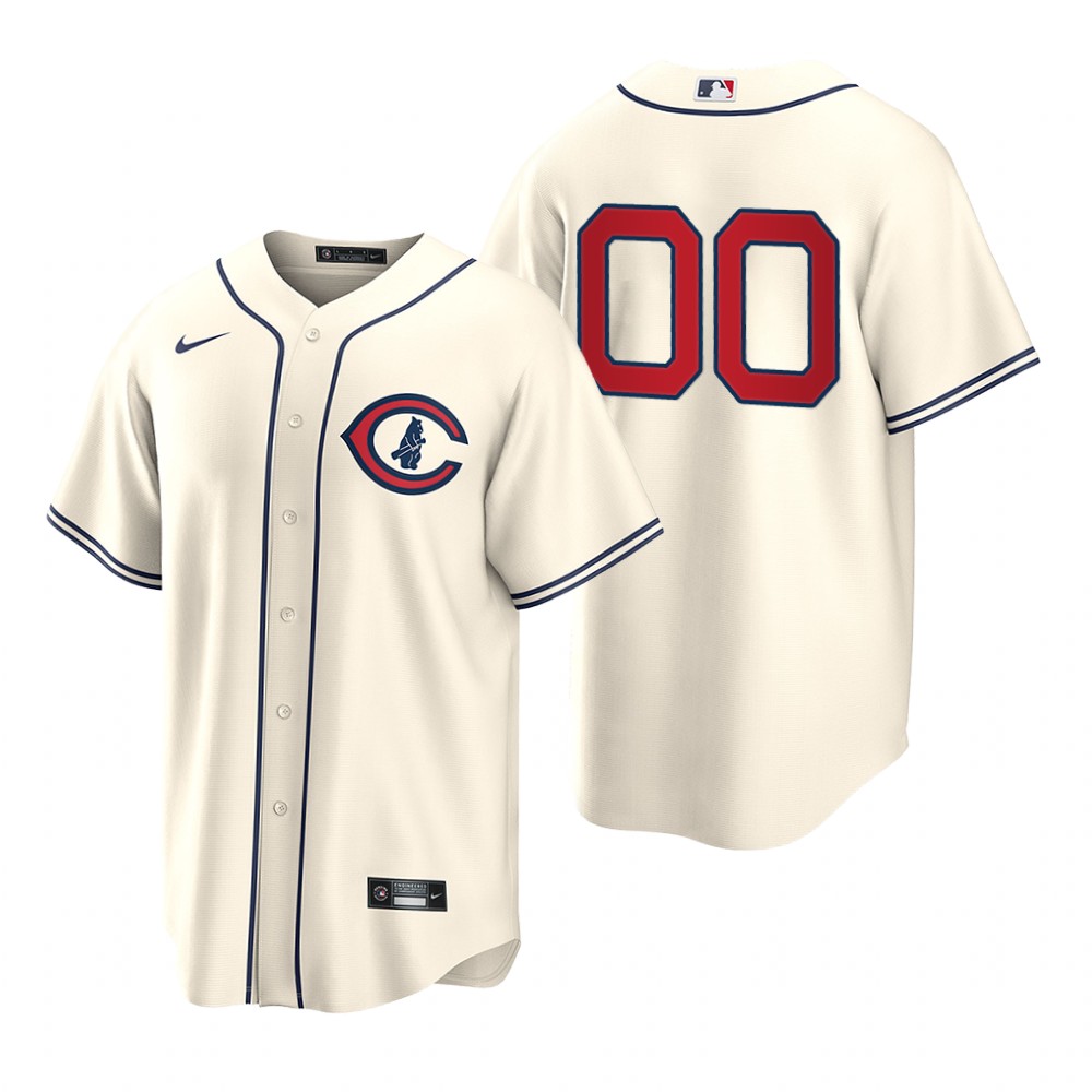 Chicago Cubs Custom Men's 2022 Field of Dreams MLB Game Jersey - Cream