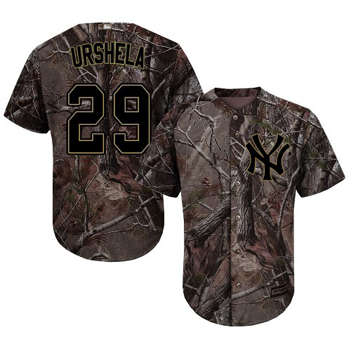 Yankees #29 Gio Urshela Camo Realtree Collection Cool Base Stitched MLB Jersey
