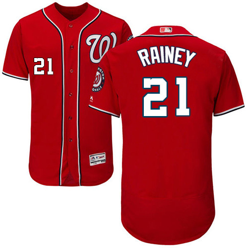 Nationals #21 Tanner Rainey Red Flexbase Authentic Collection Stitched MLB Jersey