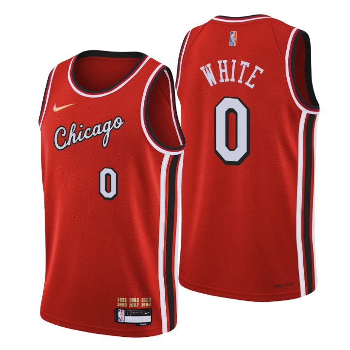 Chicago Bulls #0 Coby White Men's Nike Red 2021/22 Swingman NBA Jersey - City Edition