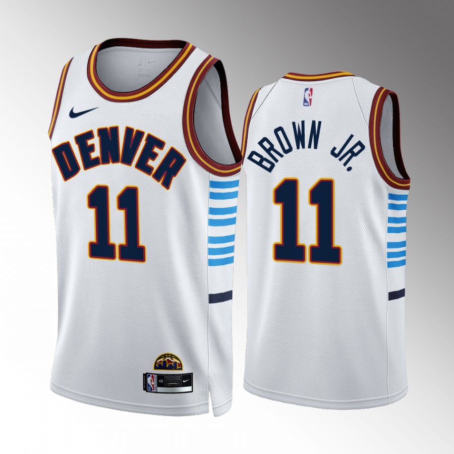 Denver Nuggets #11 Bruce Brown Jr. White NBA 2022-23 Men's City Edition Jersey