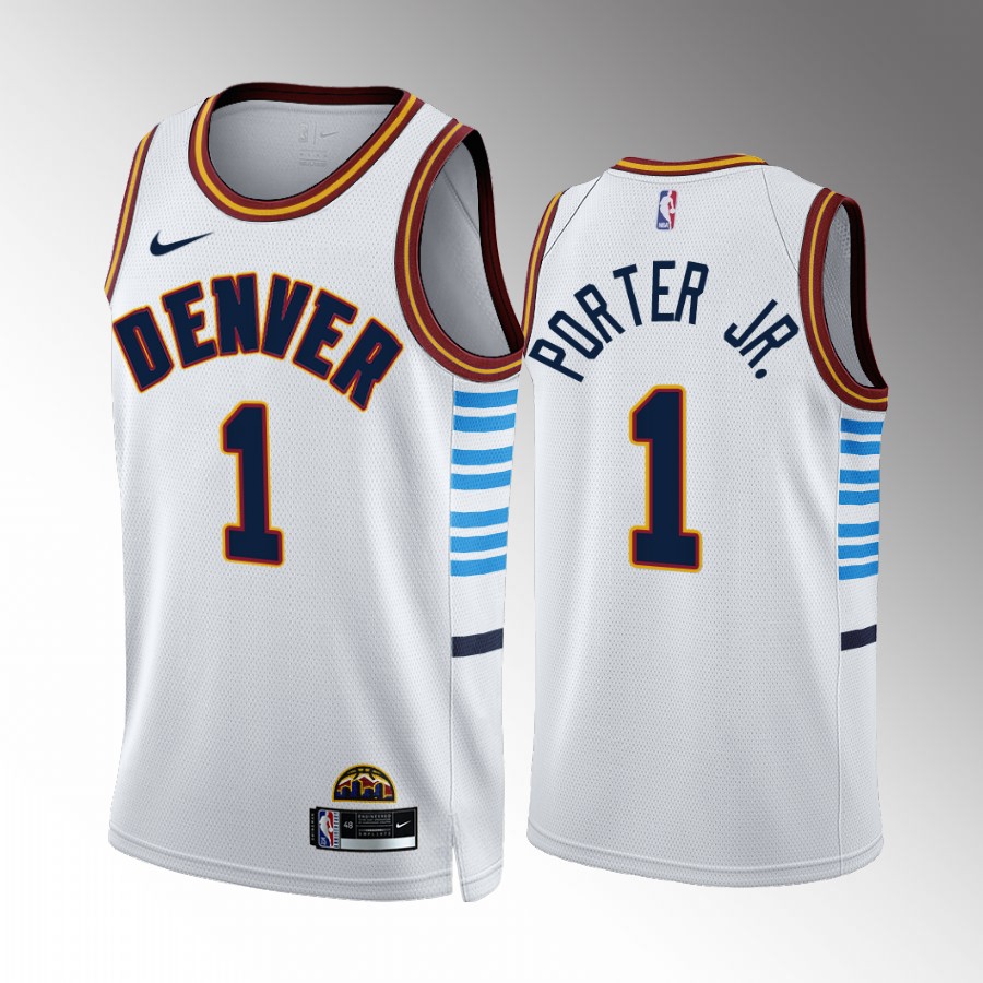 Denver Nuggets #1 Michael Porter Jr. White NBA 2022-23 Men's City Edition Jersey