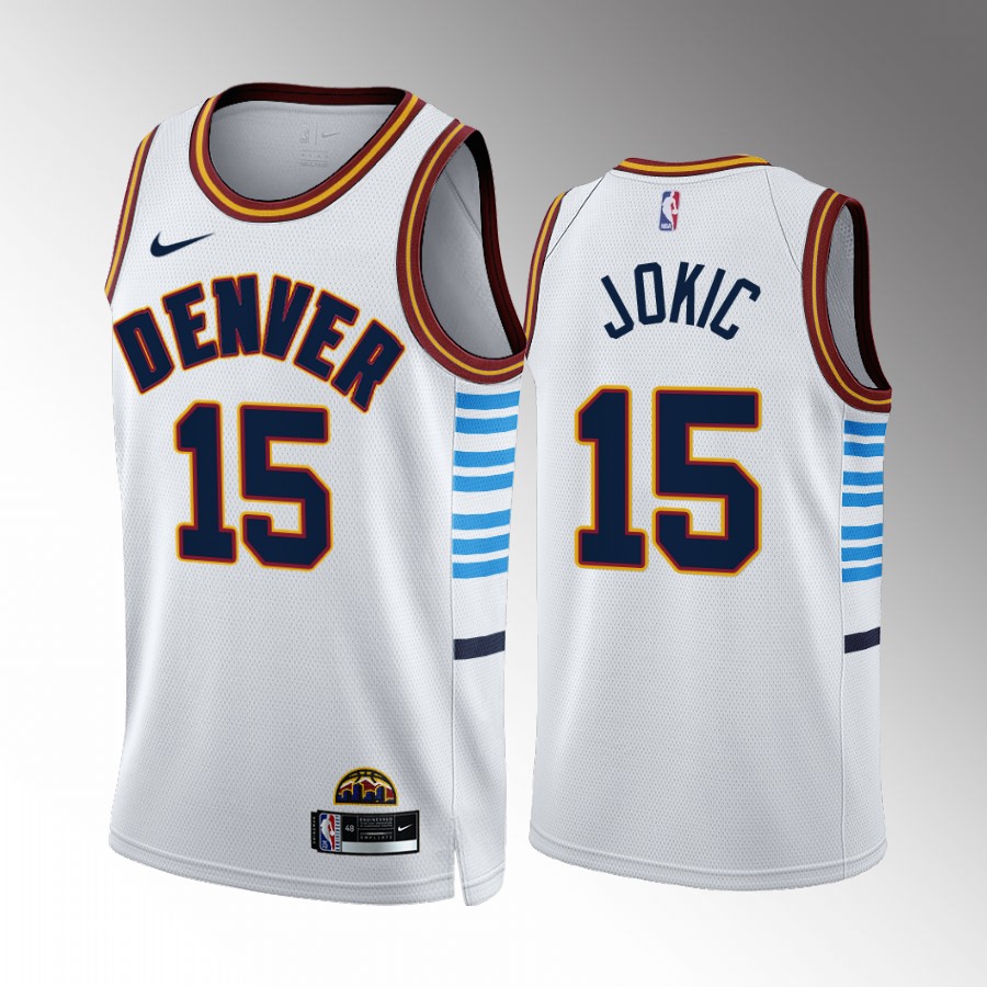 Denver Nuggets #15 Nikola Jokic White NBA 2022-23 Men's City Edition Jersey