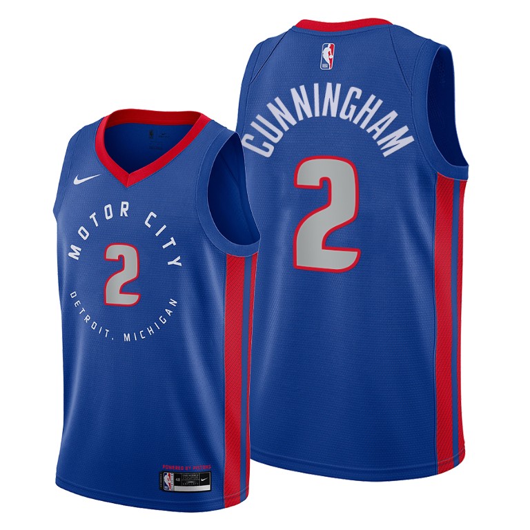 Detroit Pistons #2 Cade Cunningham Blue Jersey 2021 NB.1