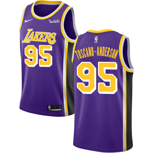 Nike Lakers #95 Juan Toscano-Anderson Purple NBA Swingman Statement Edition Jersey