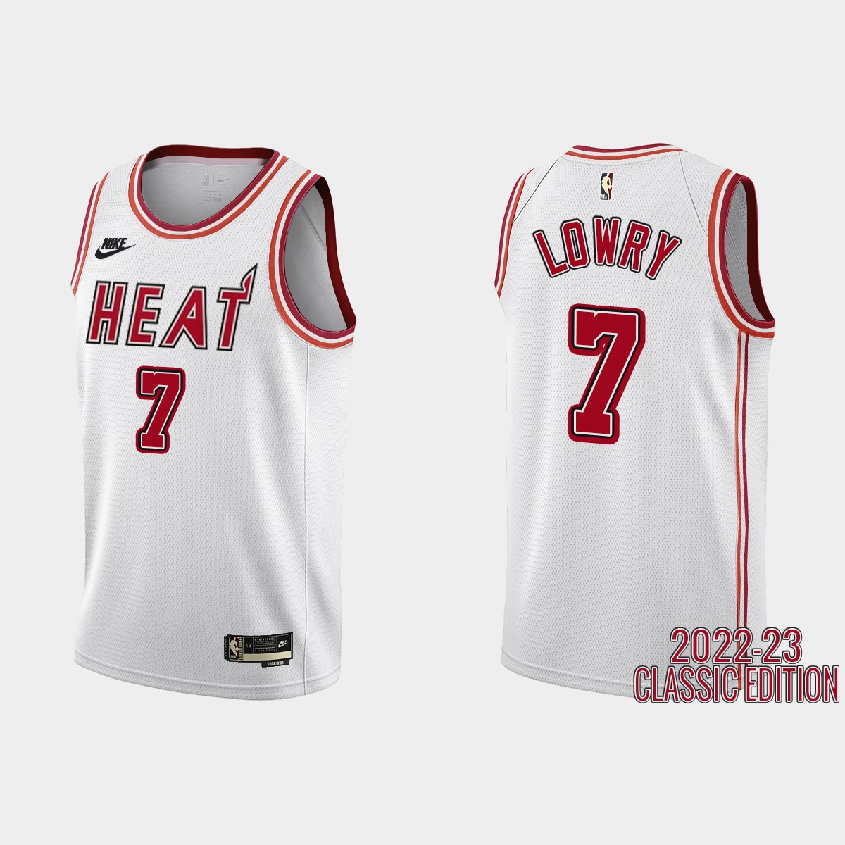 Miami Heat #7 Kyle Lowry White Men's Nike NBA 2022-23 Classic Edition Jersey