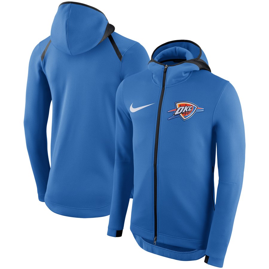 Oklahoma City Thunder Nike Showtime Therma Flex Performance Full-Zip Hoodie Blue