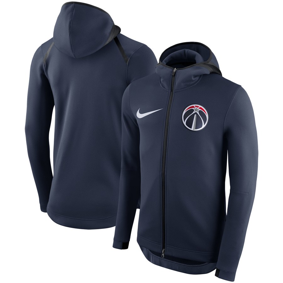 Washington Wizards Nike Showtime Therma Flex Performance Full-Zip Hoodie Navy