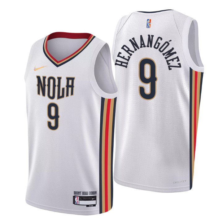 New Orleans Pelicans #9 Willy Hernangomez Men's Nike White 2021/22 Swingman NBA Jersey - City Edition