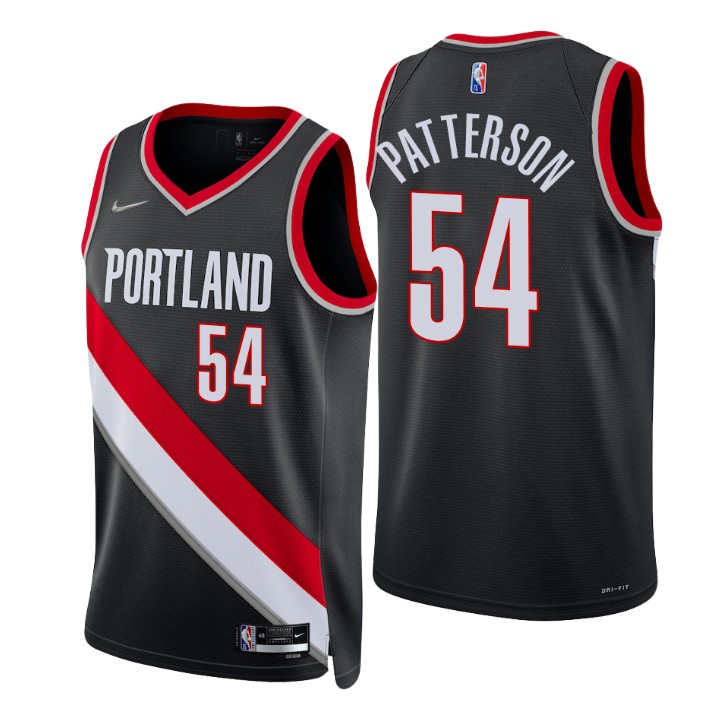 Nike Blazers #54 Patrick Patterson Black Men's 2021-22 NBA 75th Anniversary Diamond Swingman Jersey - Icon Edition