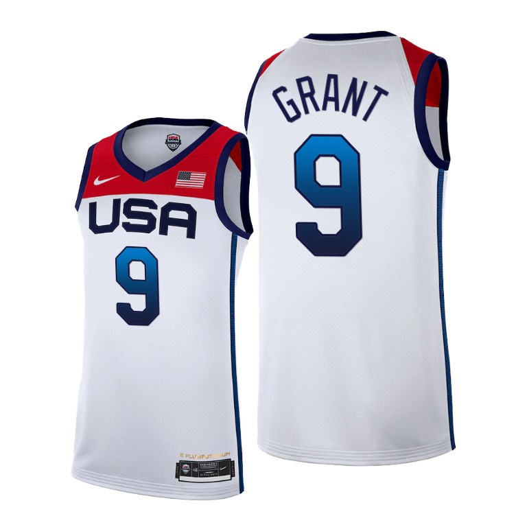 Men's Nike Jerami Grant White USA Basketball 2020 Summer Olympics Player Jersey