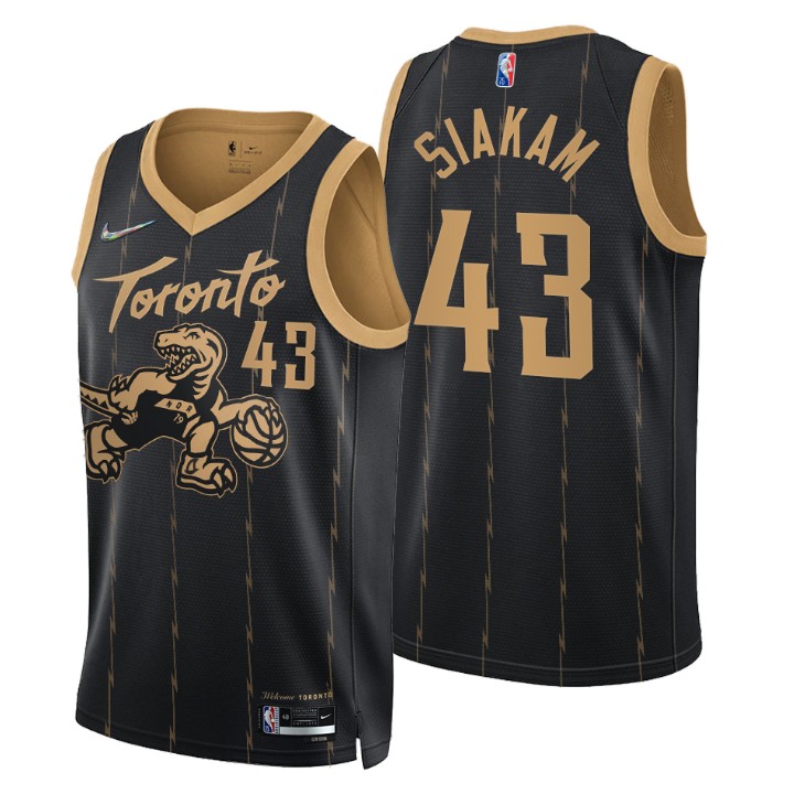 Toronto Raptors #43 Pascal Siakam Men's Nike Black 2021/22 Swingman NBA Jersey - City Edition