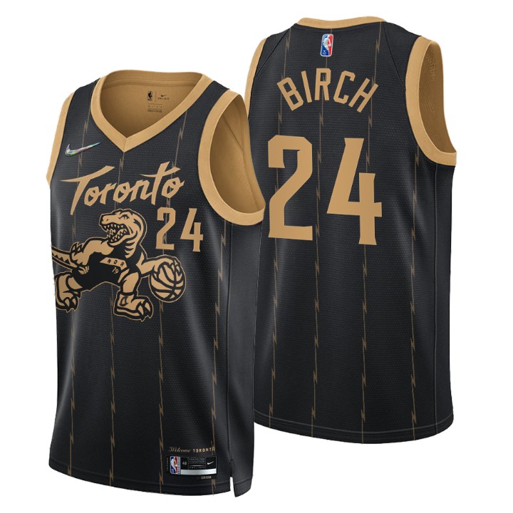 Toronto Raptors #24 Khem Birch Men's Nike Black 2021/22 Swingman NBA Jersey - City Edition