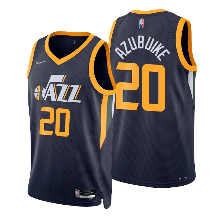 Nike Jazz #20 Udoka Azubuike Navy Men's 2021-22 NBA 75th Anniversary Diamond Swingman Jersey - Icon Edition