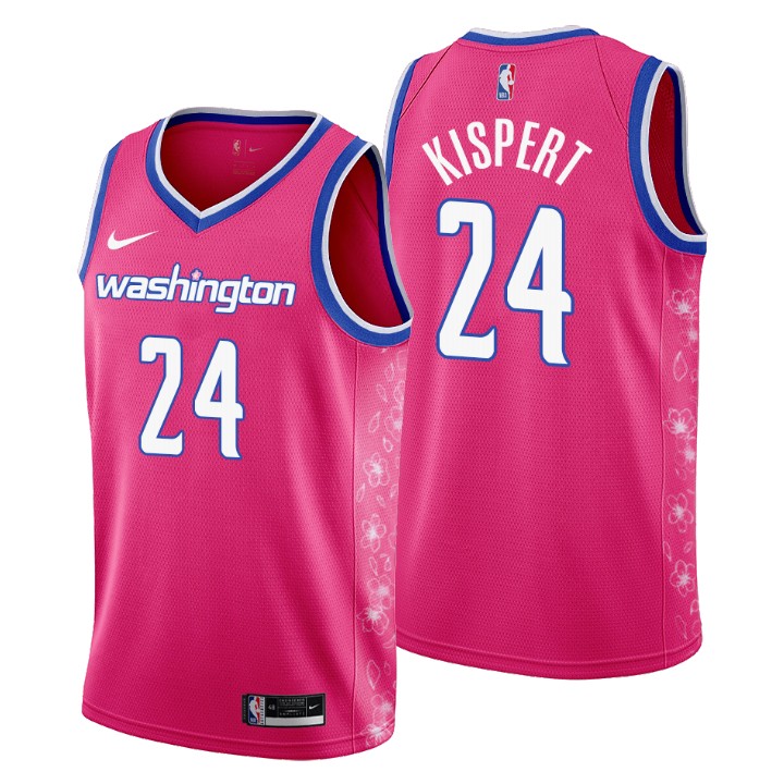 Nike Wizards #24 Corey Kispert Men's 2022-23 City Edition NBA Jersey - Cherry Blossom Pink