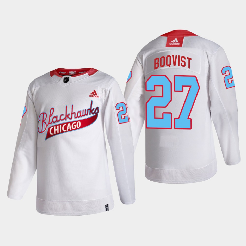 Chicago Blackhawks #27 Adam Boqvist Men's White One Community Night NHL Jersey