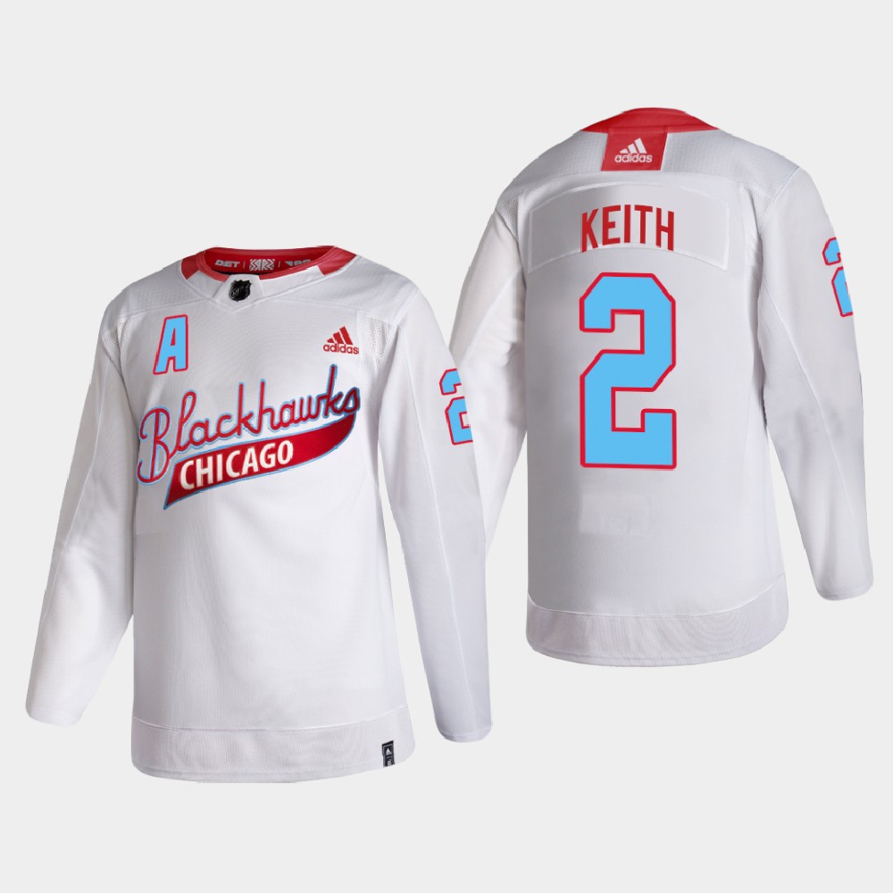 Chicago Blackhawks #2 Duncan Keith Men's White One Community Night NHL Jersey