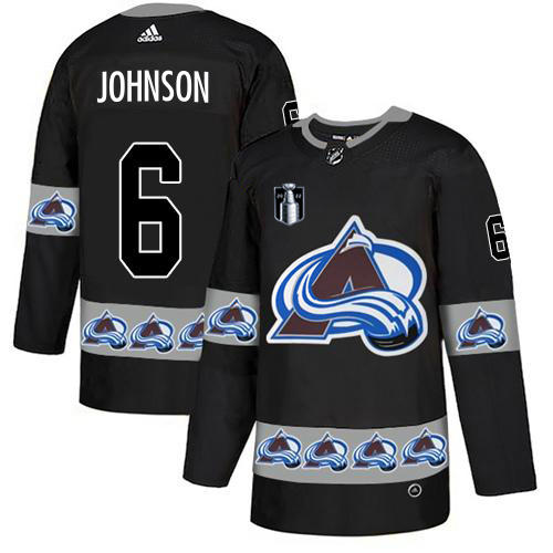 Adidas Avalanche #6 Erik Johnson Black 2022 Stanley Cup Final Patch Authentic Team Logo Fashion Stitched NHL Jersey