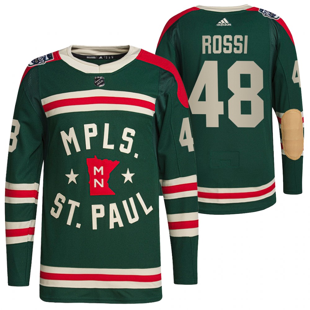 Minnesota Wild #48 Marco Rossi Men's Adidas 2022 Winter Classic Authentic NHL Jersey