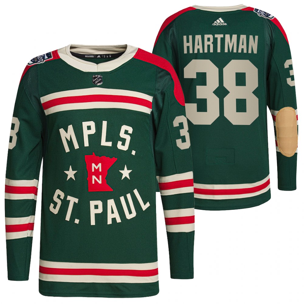Minnesota Wild #38 Ryan Hartman Men's Adidas 2022 Winter Classic Authentic NHL Jersey