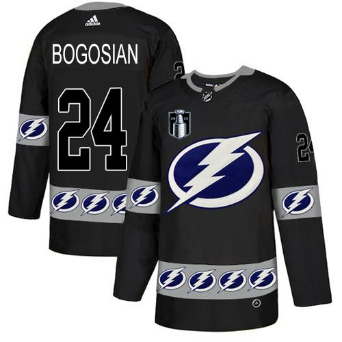 Adidas Lightning #24 Zach Bogosian Black 2022 Stanley Cup Final Patch Authentic Team Logo Fashion Stitched NHL Jersey
