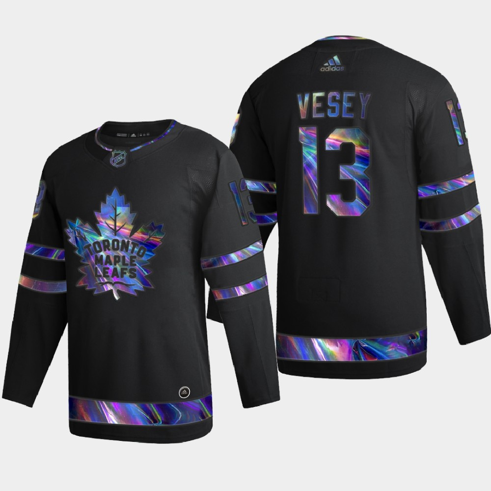 Toronto Maple Leafs #13 Jimmy Vesey Men's Nike Iridescent Holographic Collection MLB Jersey - Black