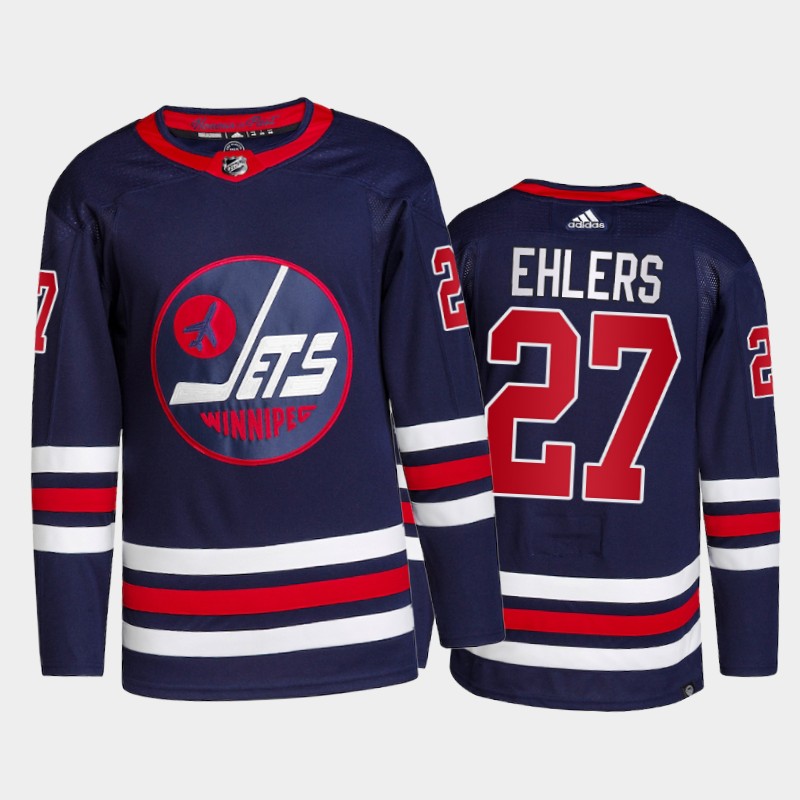 Adidas Jets #27 Nikolaj Ehlers Men's 2021-22 Alternate Authentic NHL Jersey - Navy