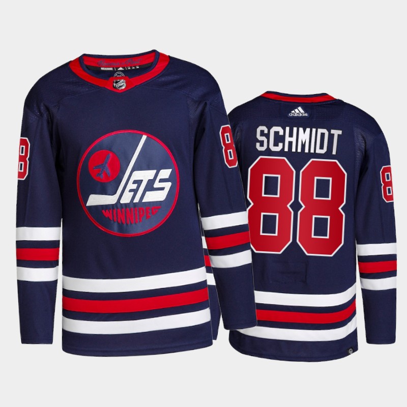 Adidas Jets #88 Nate Schmidt Adrian Kempe Men's 2021-22 Alternate Authentic NHL Jersey - Navy