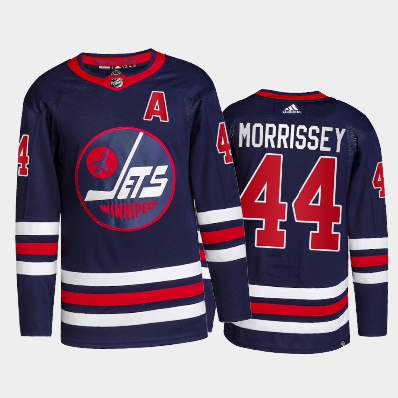 Adidas Jets #44 Josh Morrissey Men's 2021-22 Alternate Authentic NHL Jersey - Navy