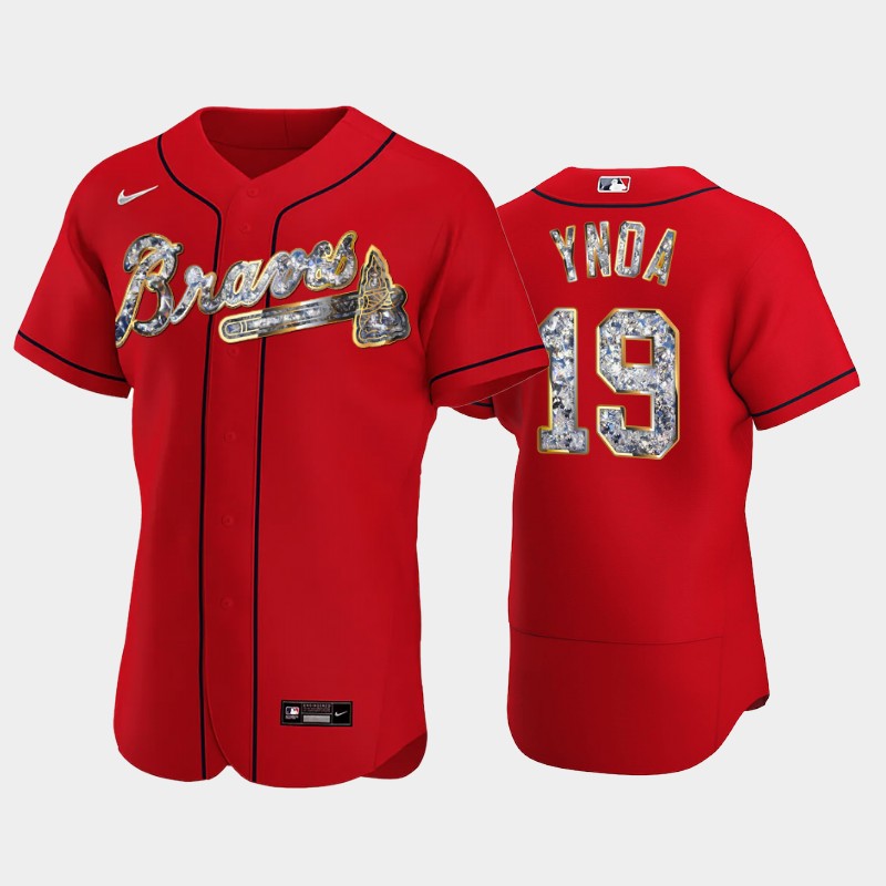 Atlanta Braves #19 Huascar Ynoa Men's Nike Diamond Edition MLB Jersey - Red