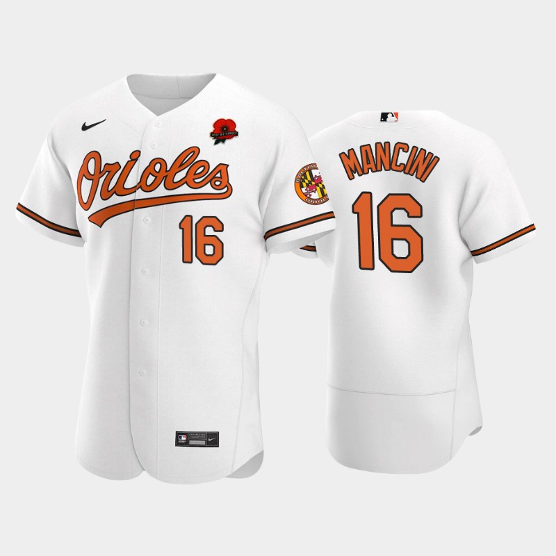Baltimore Orioles #16 Trey Mancini Men's Nike Authentic 2021 Memorial Day MLB Jersey - White