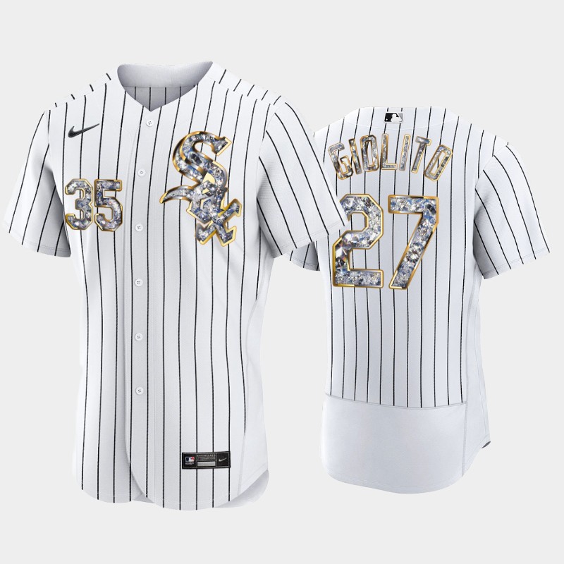 Chicago White Sox #27 Lucas Giolito Men's Nike Diamond Edition MLB Jersey - White