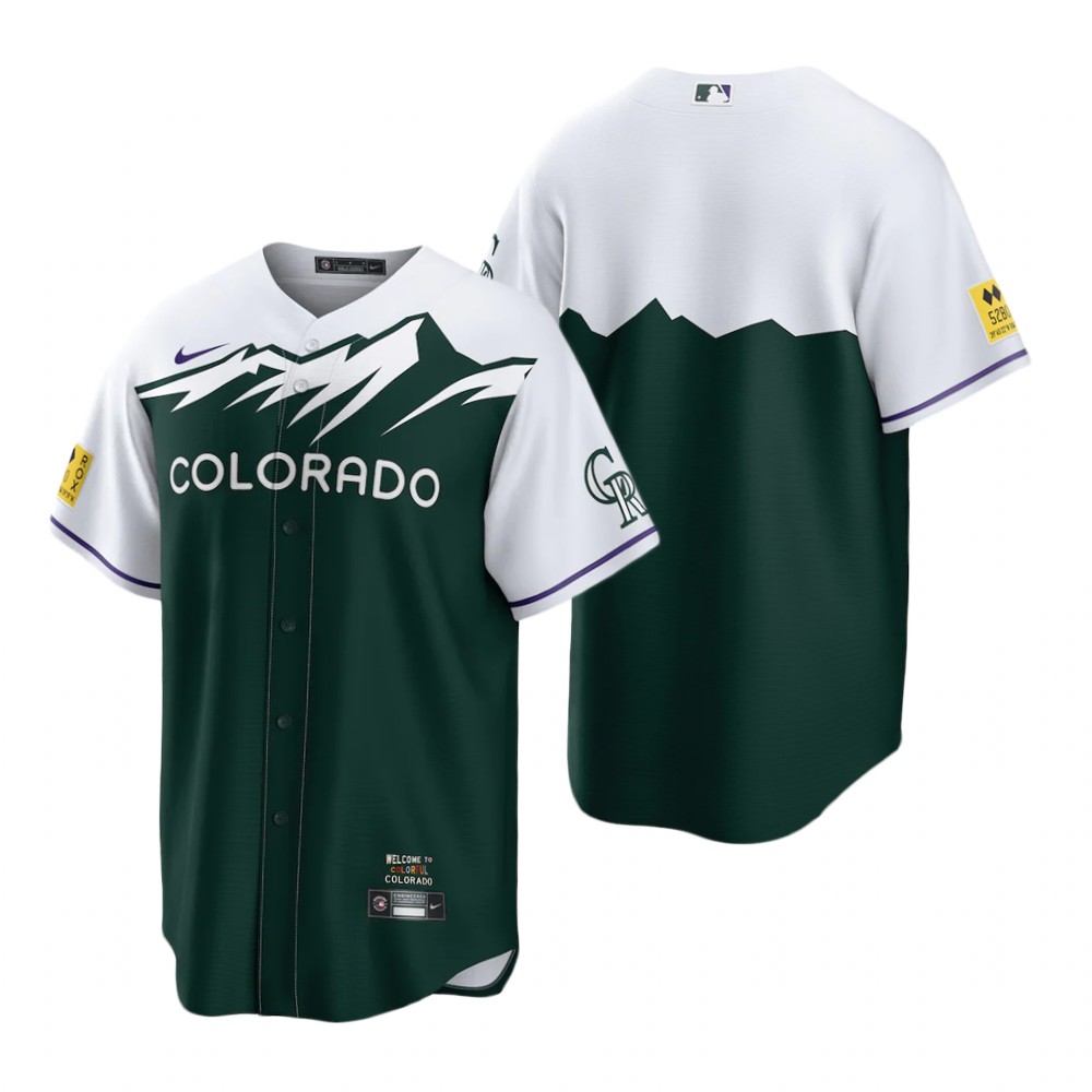 Colorado Rockies Blank Green Men's MLB Nike 2022 City Connect Game Jersey
