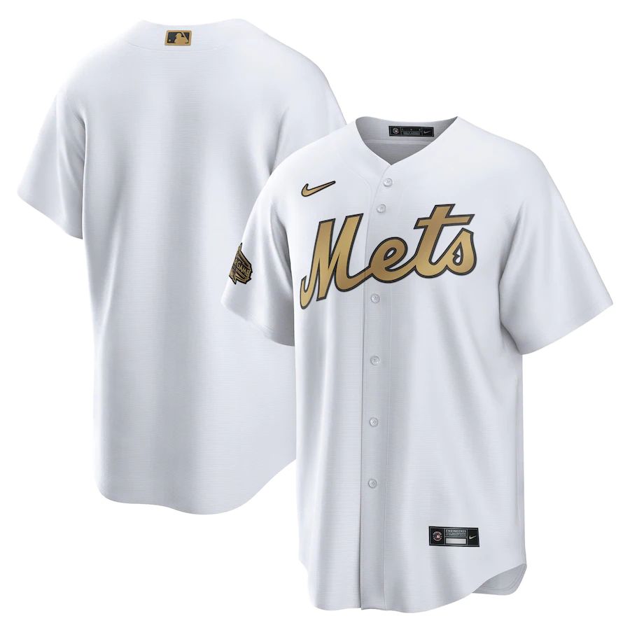 New York Mets Blank Men's Nike White 2022 MLB All-Star Game Replica Jersey