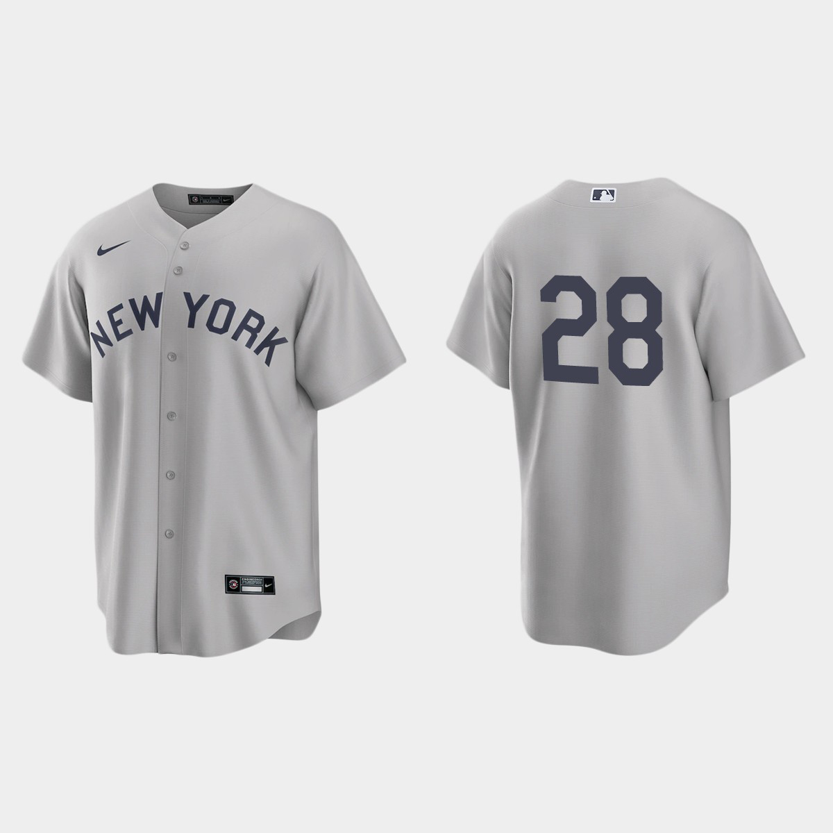 New York Yankees #28 Josh Donaldson Men's Nike Gray 2021 Field of Dreams Game MLB Jersey