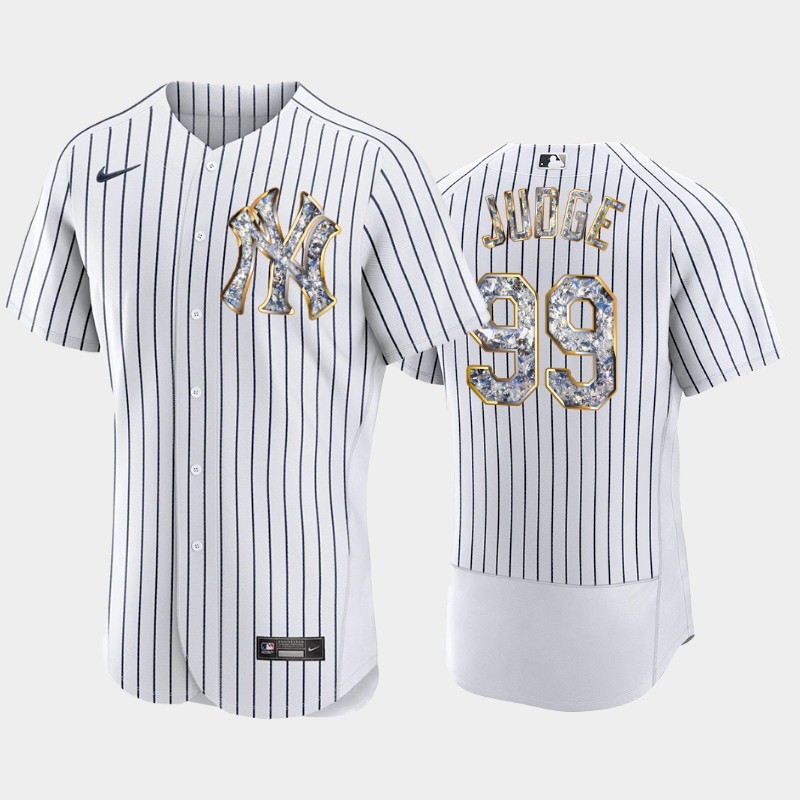 New York Yankees #99 Aaron Judge Men's Nike Diamond Edition MLB Jersey - Navy