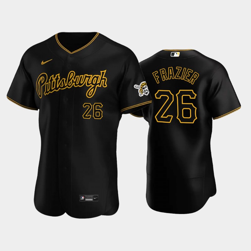 Pittsburgh Pirates #26 Adam Frazier Authentic Men's Nike Alternate MLB Jersey - Black