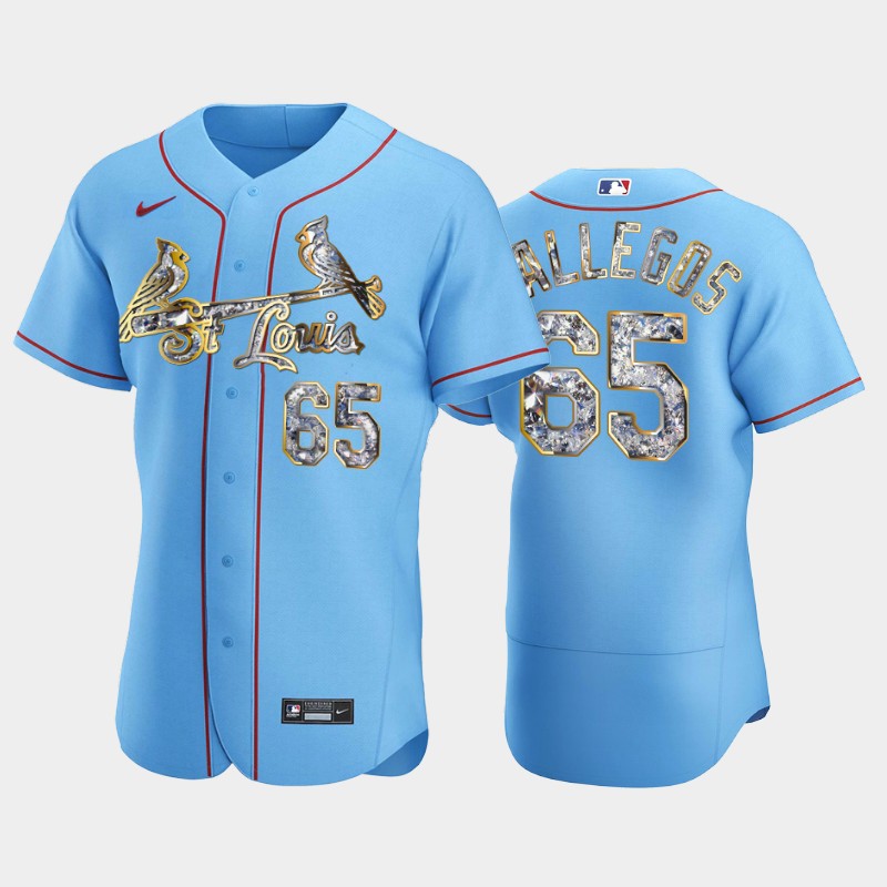 St.Louis Cardinals #65 Giovanny Gallegos Men's Nike Diamond Edition MLB Jersey - Blue