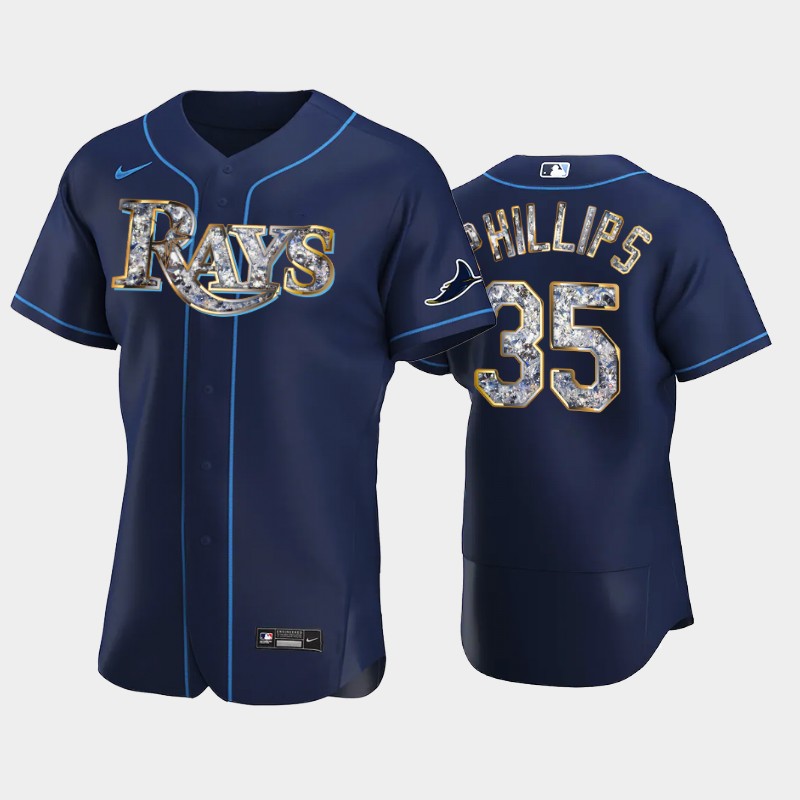 Tampa Bay Rays #35 Brett Phillips Men's Nike Diamond Edition MLB Jersey - Navy