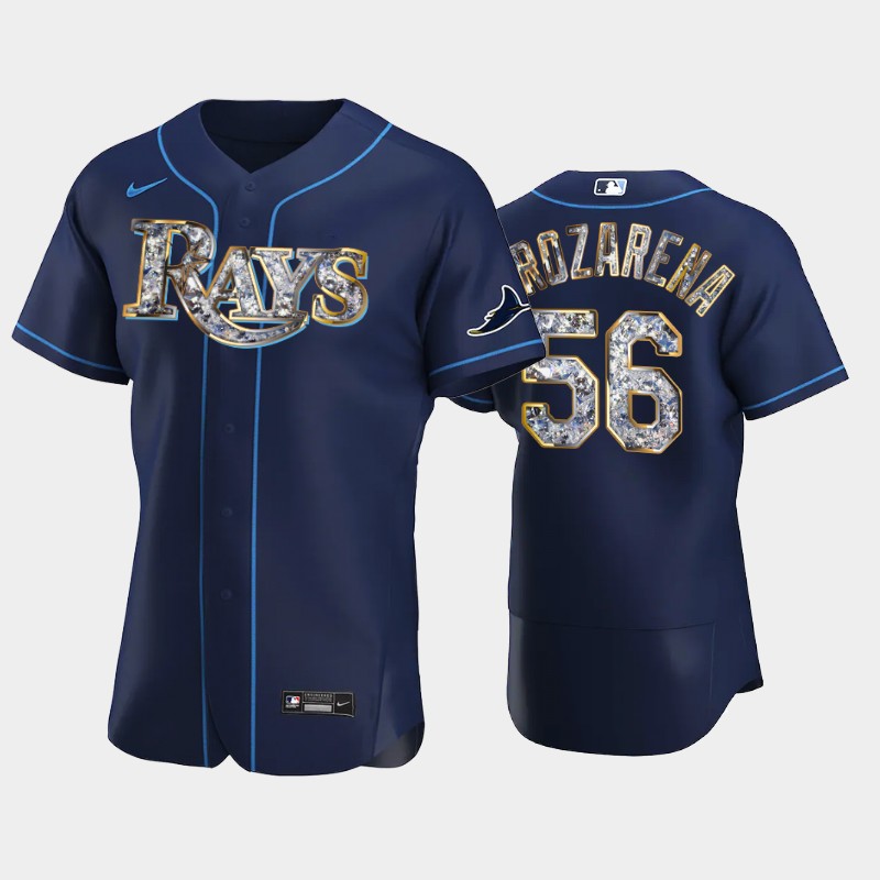 Tampa Bay Rays #56 Randy Arozarena Men's Nike Diamond Edition MLB Jersey - Navy