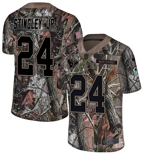 Nike Texans #24 Derek Stingley Jr. Camo Men's Stitched NFL Limited Rush Realtree Jersey