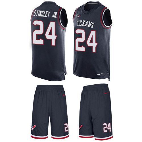 Nike Texans #24 Derek Stingley Jr. Navy Blue Team Color Men's Stitched NFL Limited Tank Top Suit Jersey
