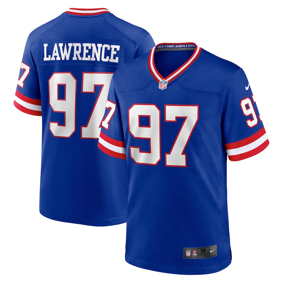New York Giants #97 Dexter Lawrence Royal Nike Men's Classic Retired Player Game Jersey