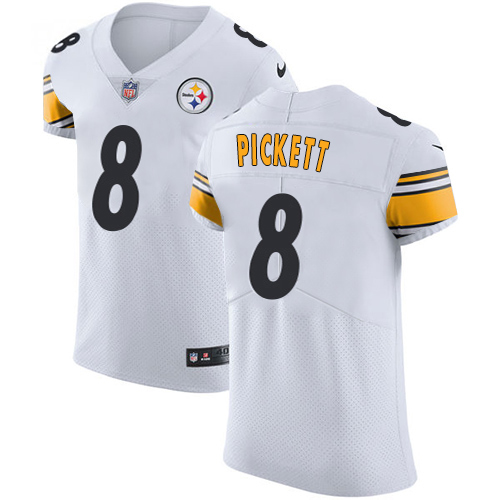 Nike Steelers #8 Kenny Pickett White Men's Stitched NFL Vapor Untouchable Elite Jersey
