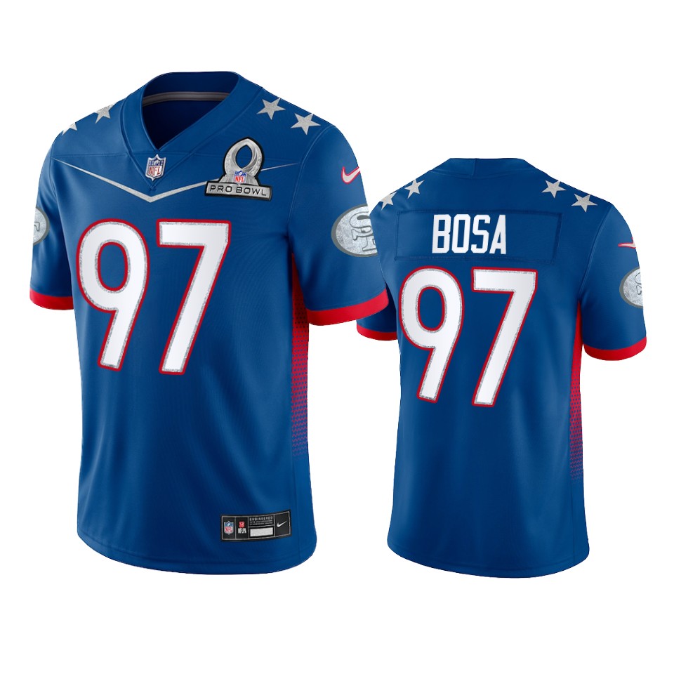 Nike 49ers #97 Nick Bosa Men's NFL 2022 NFC Pro Bowl Game Jersey Royal