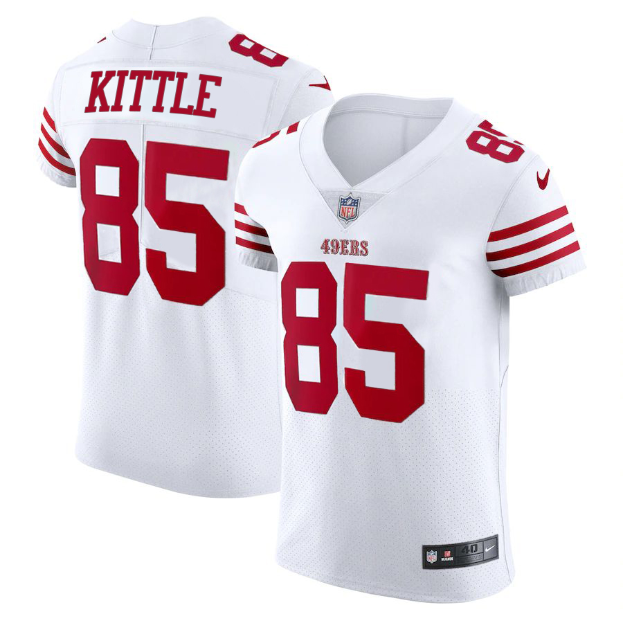 San Francisco 49ers #85 George Kittle White Nike Men's Authentic Stitched NFL Vapor Untouchable Elite Jersey