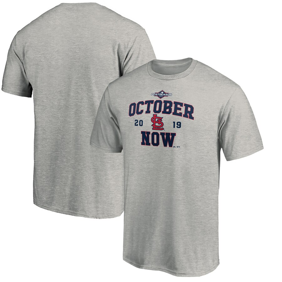 St. Louis Cardinals Majestic 2019 Postseason ACE T-Shirt Heather Gray