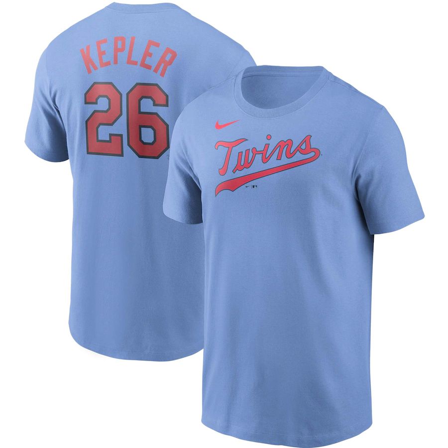 Minnesota Twins #26 Max Kepler Nike Name & Number T-Shirt Light Blue